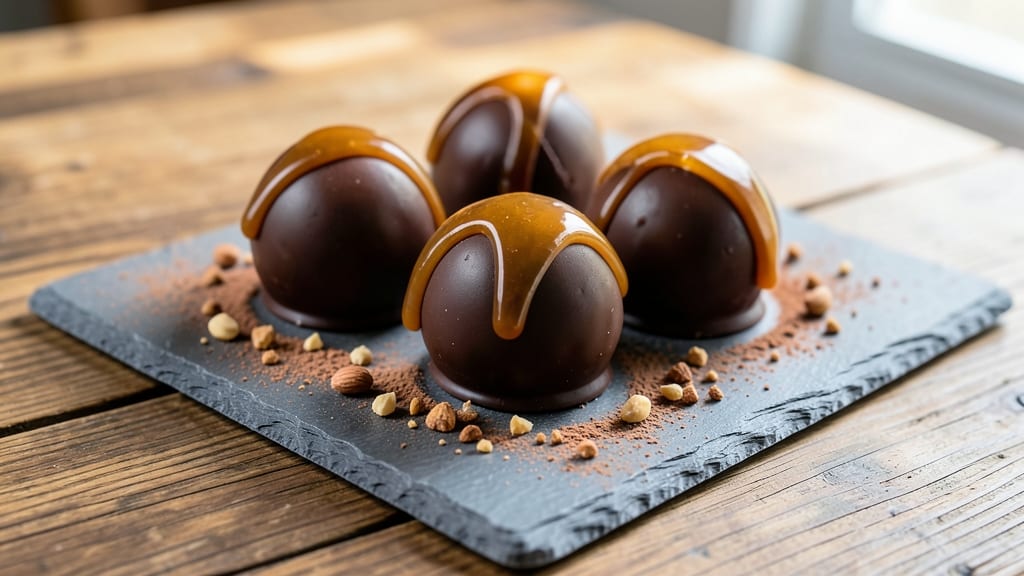 Caramel-Filled Chocolate Truffles Recipe: Molten Caramel Hearts in Rich Cocoa Shells