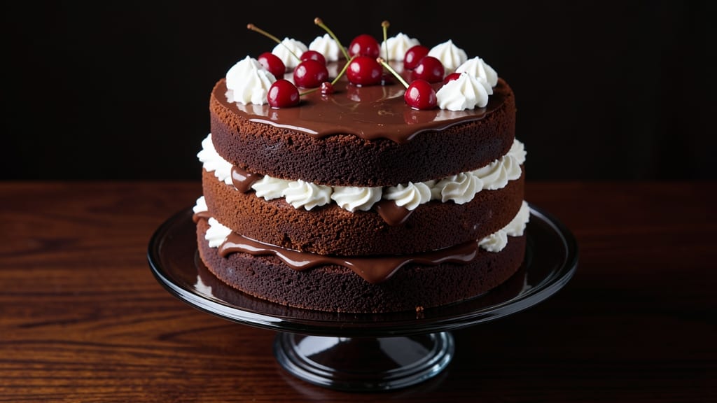 Black Forest Chocolate Cherry Cake Recipe: Peppermint-Infused Layers and Juicy Fruit Filling