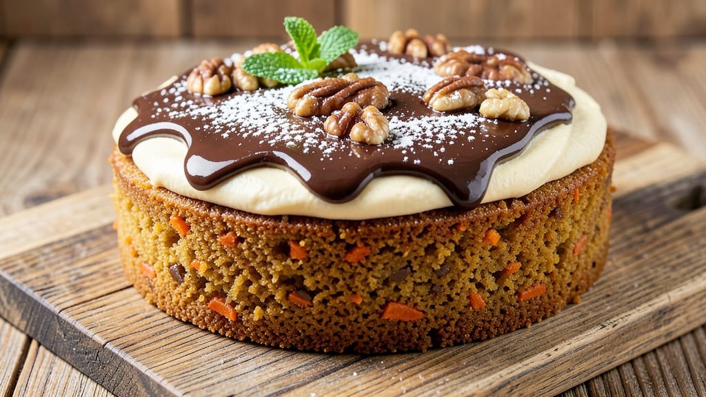 Carrot Cake Recipe With Chocolate Topping: Triple-Layered Decadence With Celery-Pepper Crunch