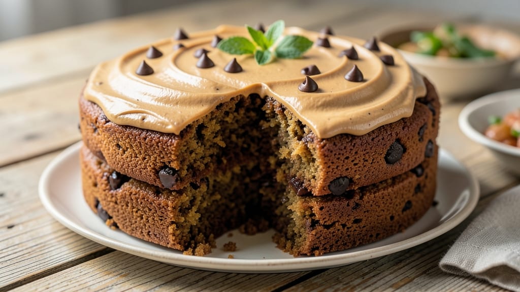 Banana Chocolate Chip Cake With Peanut Butter Frosting Recipe: Triple-Layered Joy With Nutty-Sweet Balance