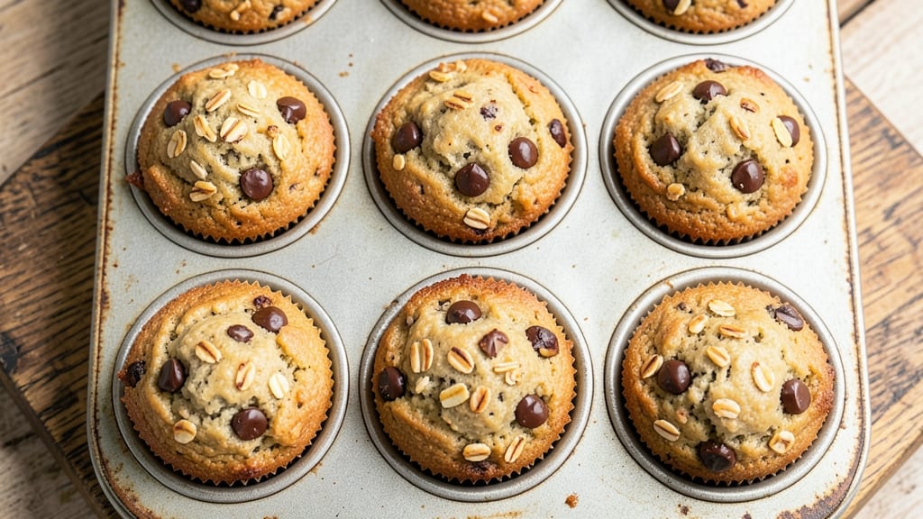 Banana Chocolate Chip Oatmeal Muffins Recipe: Tropical Twist With Chewy Oats and Melty Chips