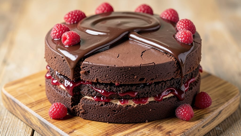 Bake Off Chocolate Cake Missing Raspberry Recipe: Velvet Chocolate Layers with Tart Raspberry Swirl