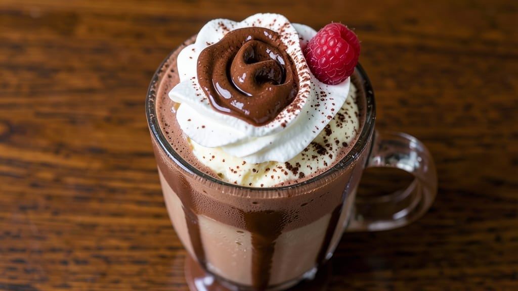 Belgian Chocolate Milkshake Recipe: Thick Whipped Cream Swirls and Rich Cocoa Burst