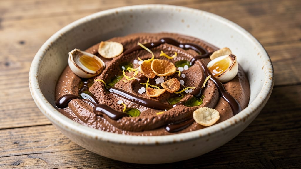 Boar's Head Dark Chocolate Hummus Recipe: Rich Cocoa Swirls With Crunchy Celery Pepper Twist