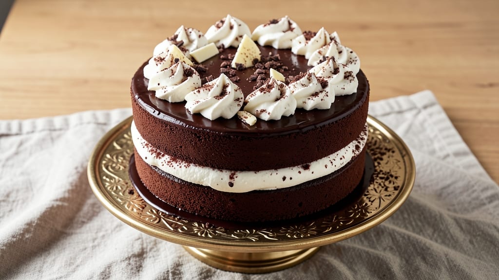 Black and White Chocolate Cake Recipe: Contrasting Layers of Richness and Sweetness