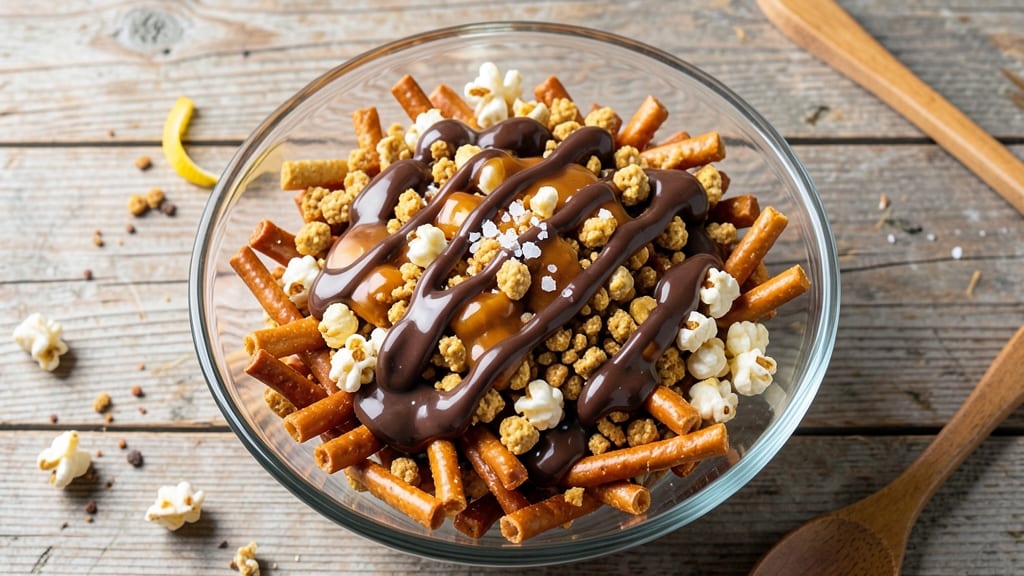 Chex Mix Caramel Chocolate Drizzle Recipe: Crunchy Clusters with Gooey Sweetness