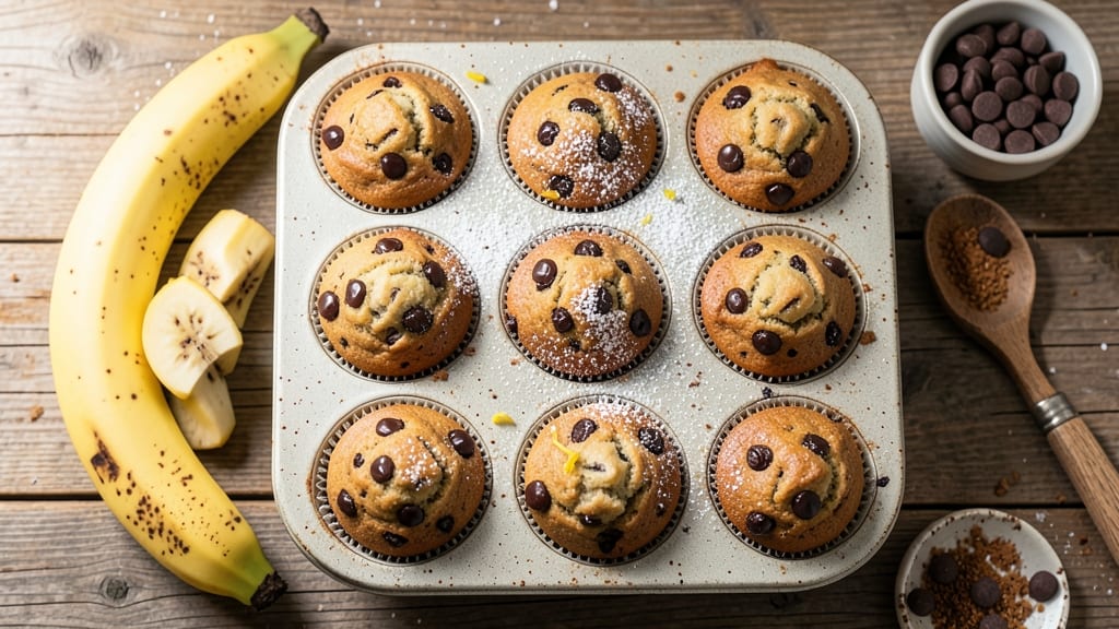 Banana Chocolate Chip Muffins Recipe UK: Fluffy Rises With Hidden Chocolate Chunks