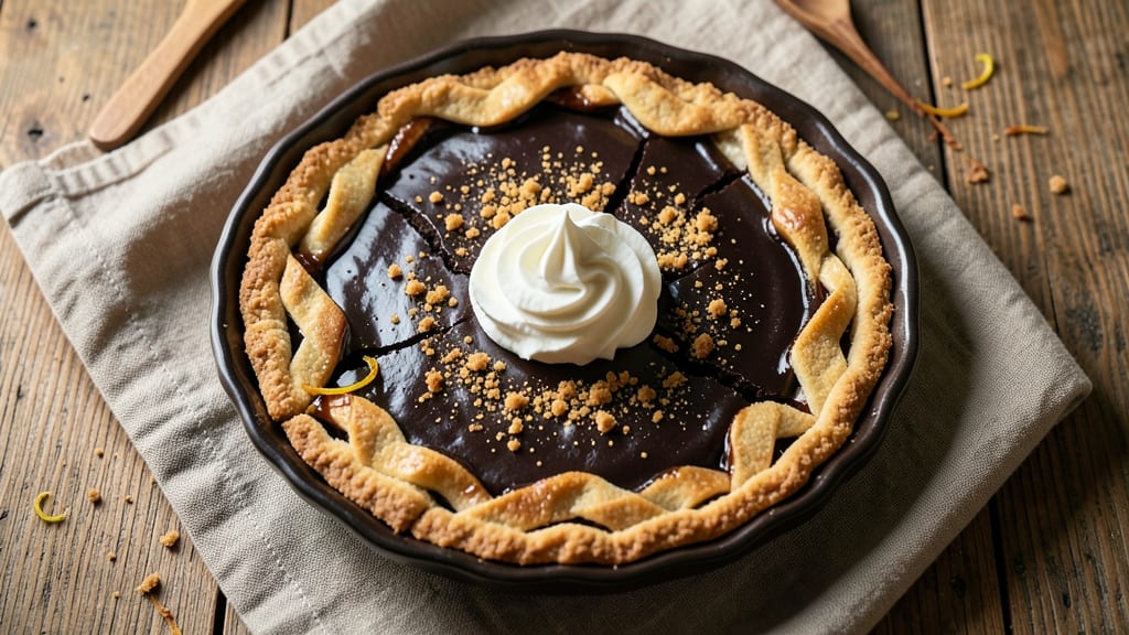 Baker's Unsweetened Chocolate Pie Recipe: Deep Cocoa Crunch With Silky Swirls