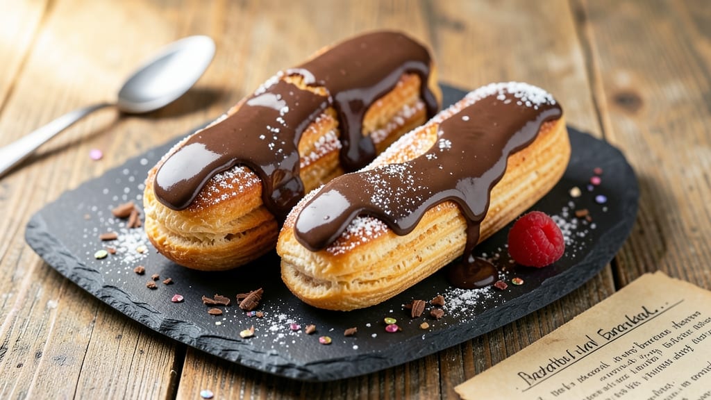 Betty Crocker Chocolate Eclair Recipe: Chocolate-Ganache Stuffed With Vanilla Cream