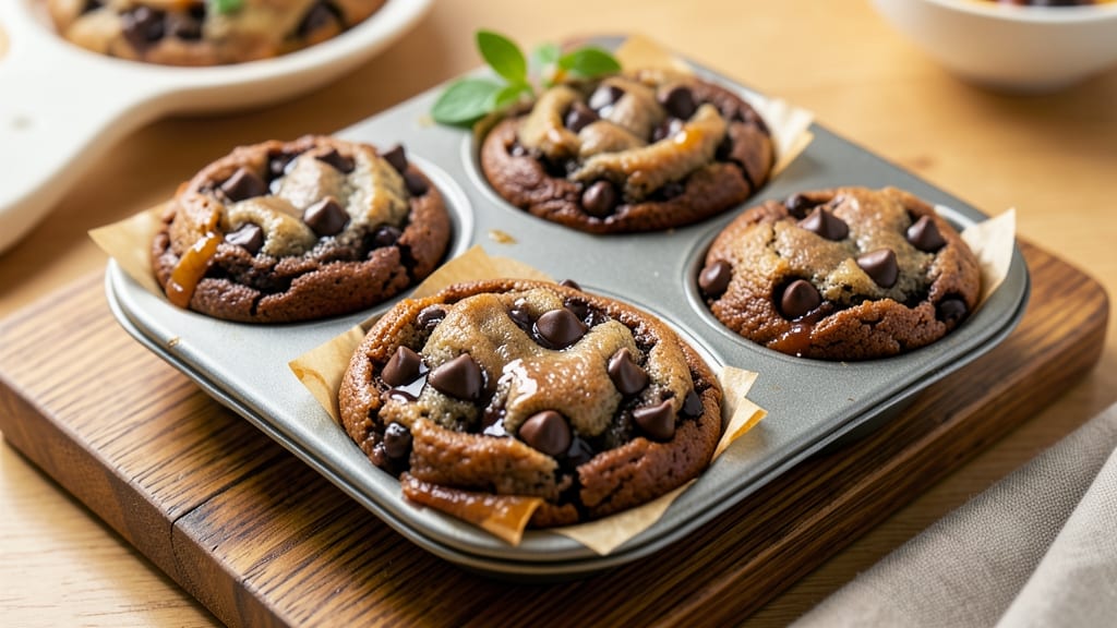 Brownie Chocolate Chip Cookie Recipe in Muffin Tin: Muffin Tin Magic With Crispy Edges