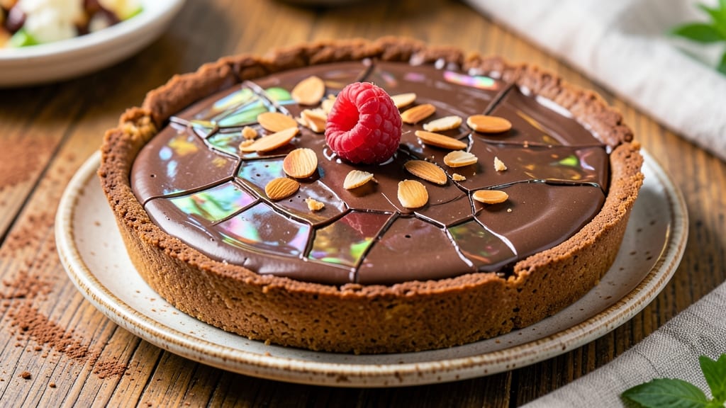 Bitter Chocolate Tart Recipe: Dark Cocoa Crunch With Silky Filling